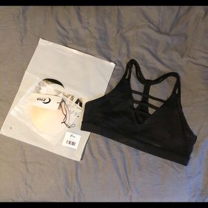 Black Grid Sports Bra